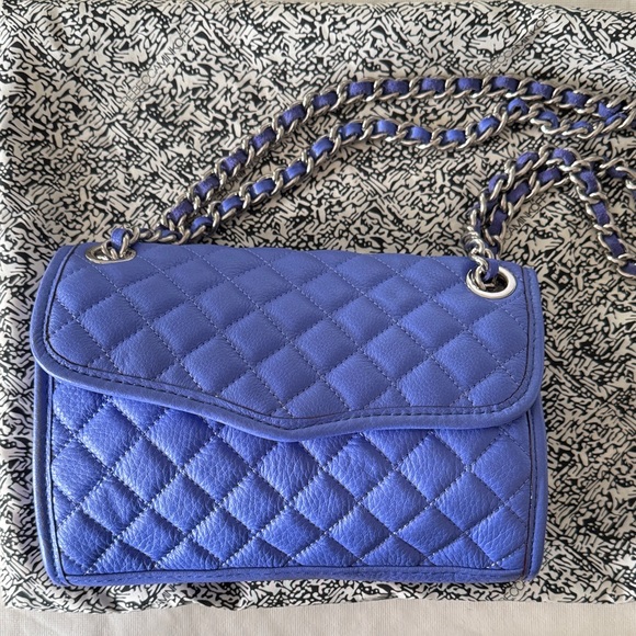 Rebecca Minkoff Royal Blue Quilted Shoulder Bag - Picture 1 of 5